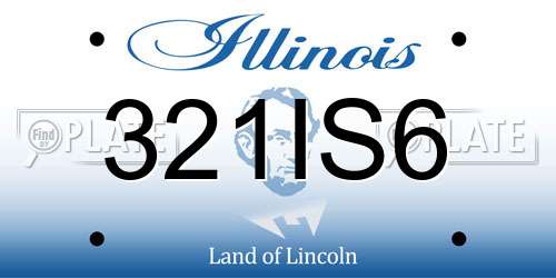 321IS6 Illinois License Plate