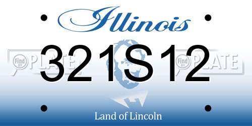 321S12 Illinois License Plate
