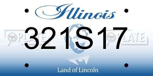 321S17 Illinois License Plate