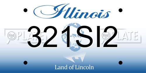 321SI2 Illinois License Plate