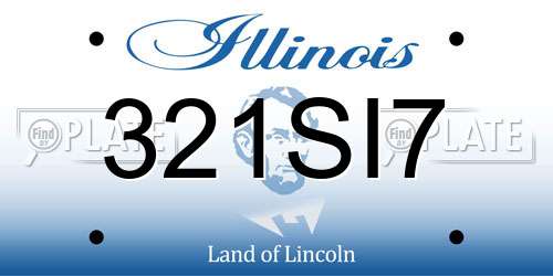 321SI7 Illinois License Plate