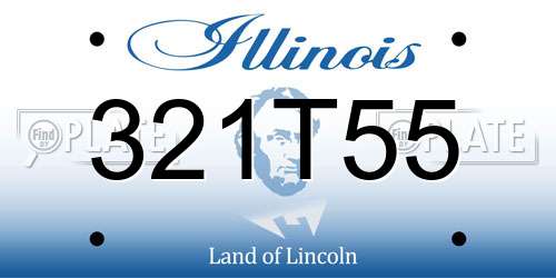 321T55 Illinois License Plate