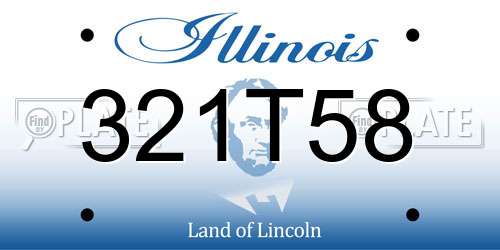 321T58 Illinois License Plate