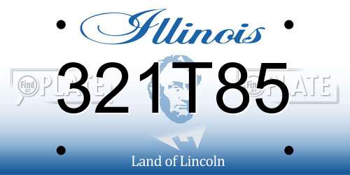 321T85 Illinois License Plate
