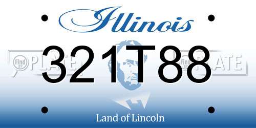321T88 Illinois License Plate