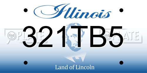 321TB5 Illinois License Plate