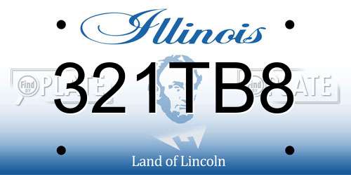 321TB8 Illinois License Plate