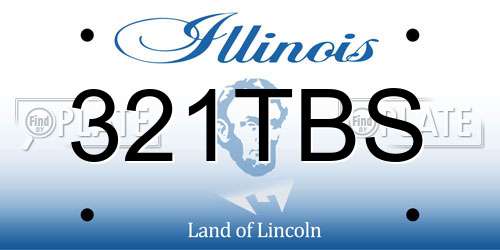321TBS Illinois License Plate
