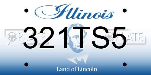 321TS5 Illinois License Plate