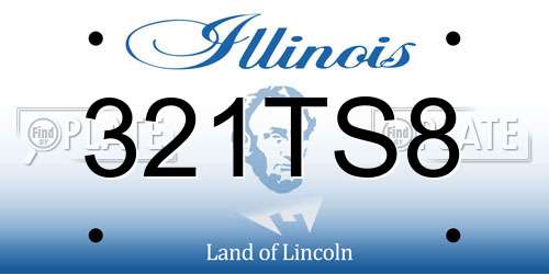 321TS8 Illinois License Plate