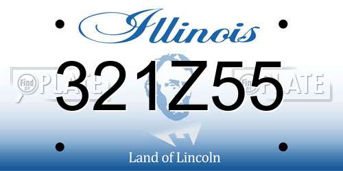 321Z55 Illinois License Plate