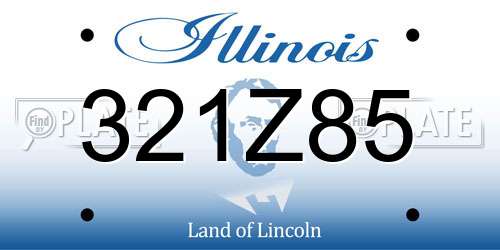 321Z85 Illinois License Plate