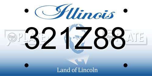 321Z88 Illinois License Plate