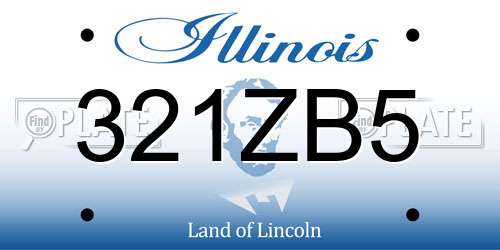 321ZB5 Illinois License Plate