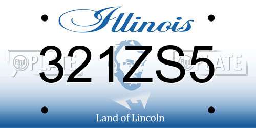 321ZS5 Illinois License Plate