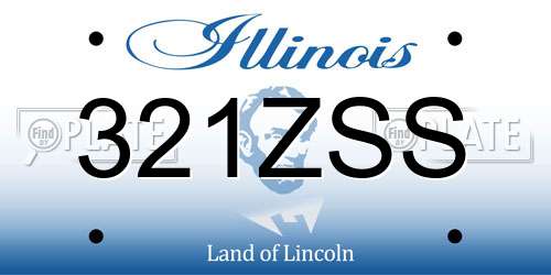 321ZSS Illinois License Plate