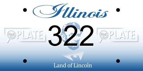 322 Illinois License Plate