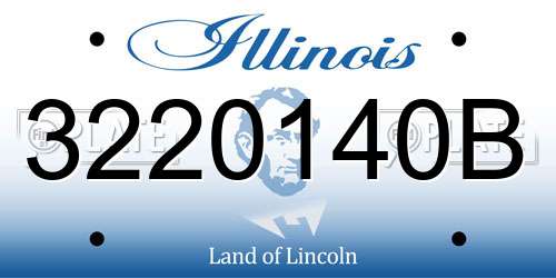 3220140B Illinois License Plate