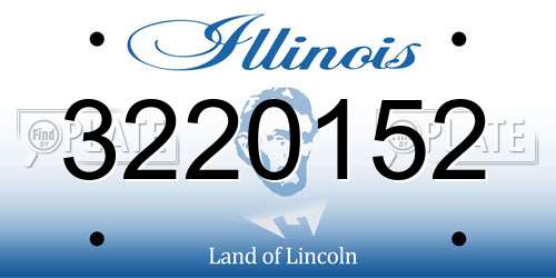 3220152 Illinois License Plate