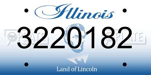 3220182 Illinois License Plate