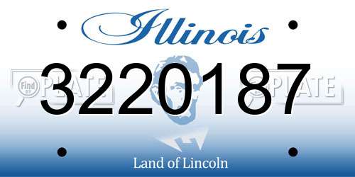 3220187 Illinois License Plate