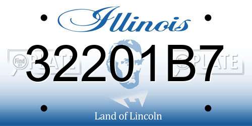 32201B7 Illinois License Plate