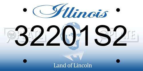 32201S2 Illinois License Plate