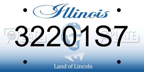 32201S7 Illinois License Plate