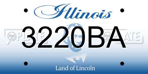 3220BA Illinois License Plate