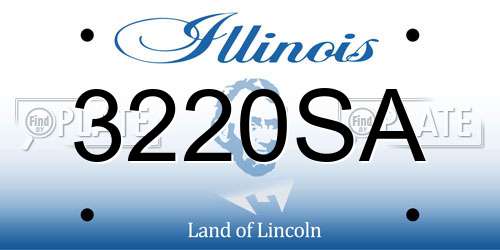 3220SA Illinois License Plate