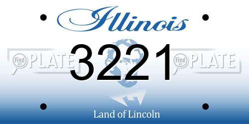 3221 Illinois License Plate