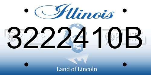 3222410B Illinois License Plate