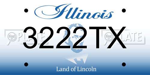 3222TX Illinois License Plate
