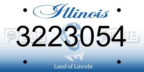 3223054 Illinois License Plate