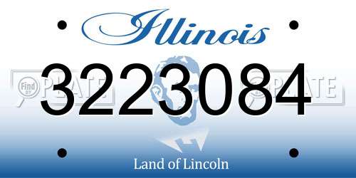 3223084 Illinois License Plate