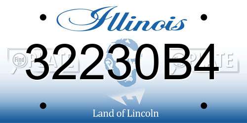 32230B4 Illinois License Plate