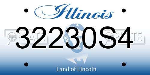 32230S4 Illinois License Plate