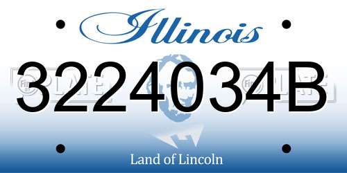 3224034B Illinois License Plate