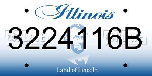 3224116B Illinois License Plate