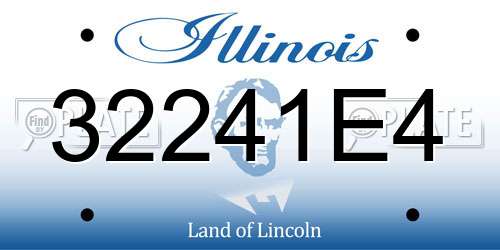 32241E4 Illinois License Plate