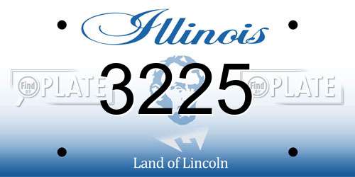 3225 Illinois License Plate