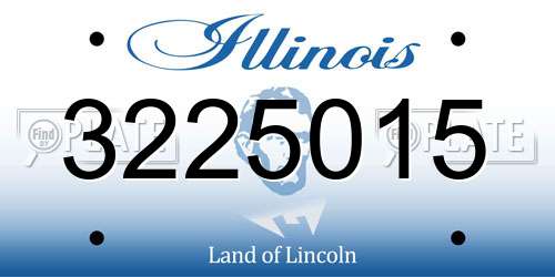 3225015 Illinois License Plate