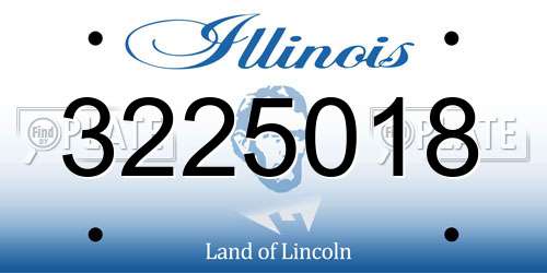 3225018 Illinois License Plate