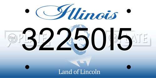 32250I5 Illinois License Plate