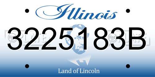 3225183B Illinois License Plate