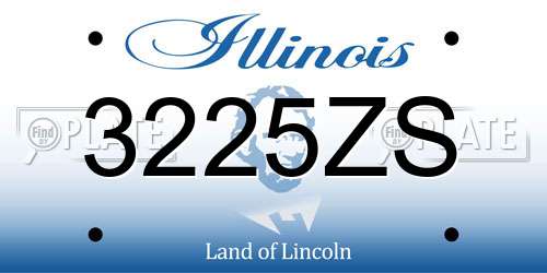 3225ZS Illinois License Plate