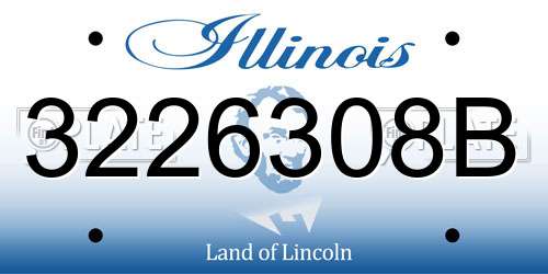 3226308B Illinois License Plate
