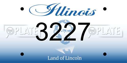 3227 Illinois License Plate