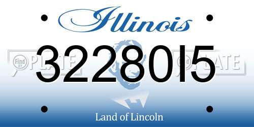 32280I5 Illinois License Plate