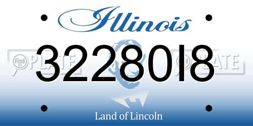 32280I8 Illinois License Plate
